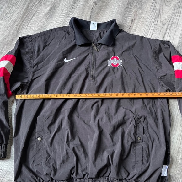 Vintage Nike Team Ohio State Buckeyes Jacket 1/4 zip jacket mesh lined vented xl - Picture 6 of 13